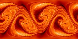 Phytoplankton stirred by the chaotic flow of meandering jet