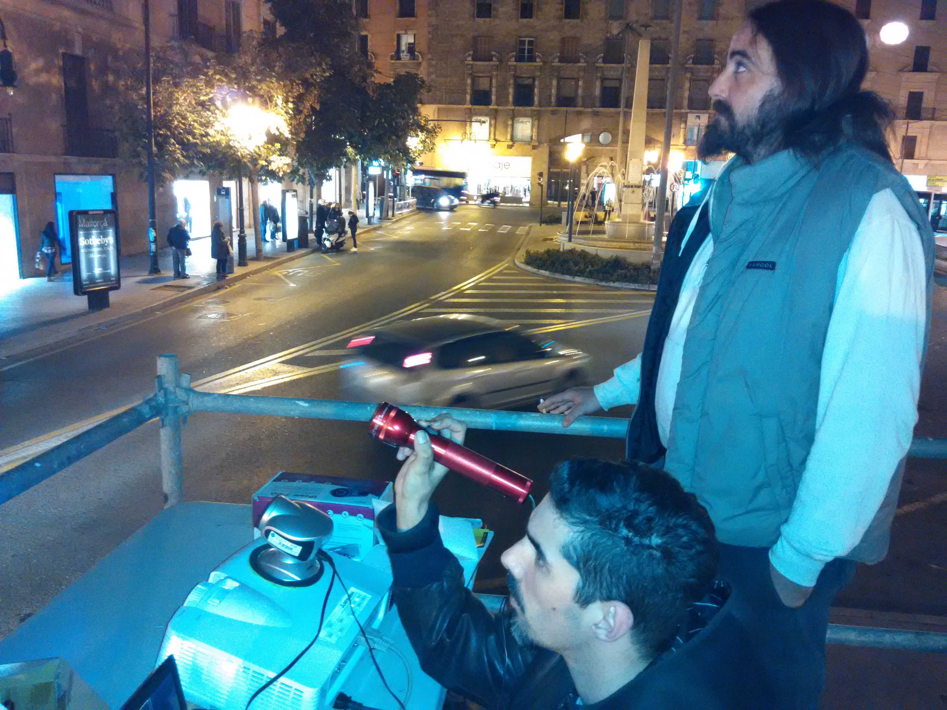 Local artists using the set up